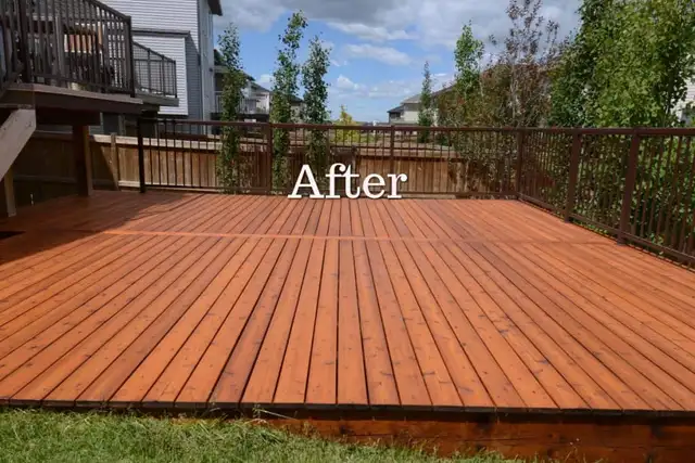 Deck and fence staining / painting $800 - Photo 2