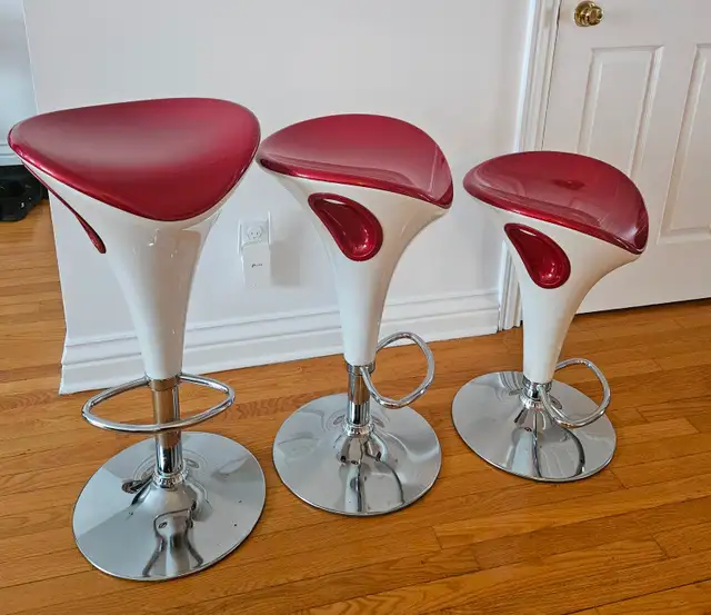 3 bancs à comptoir style rétro