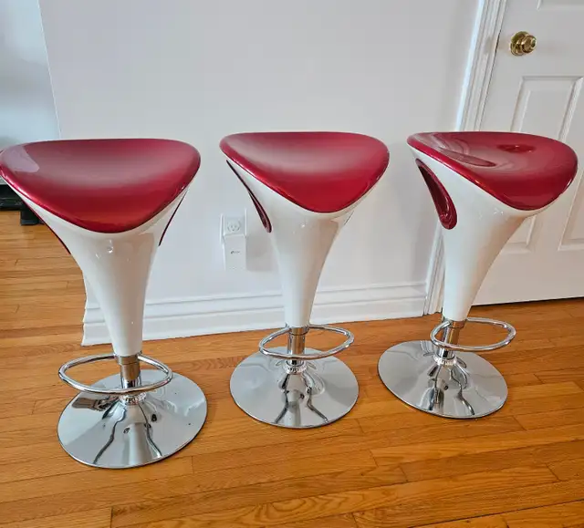 3 bancs à comptoir style rétro - Photo 2