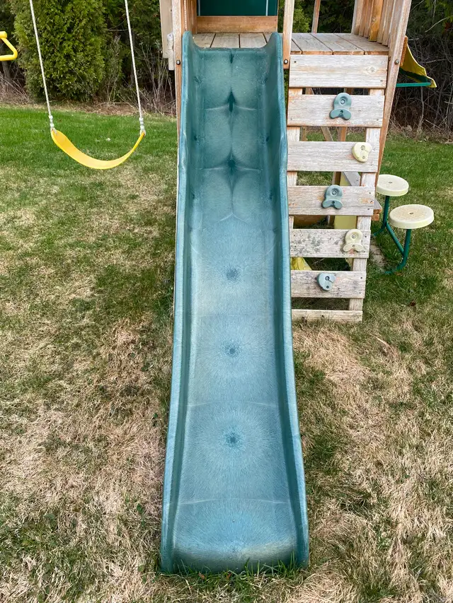 Kid Outdoor Plastic Wave Slide, Green for Playstructure - Photo 2