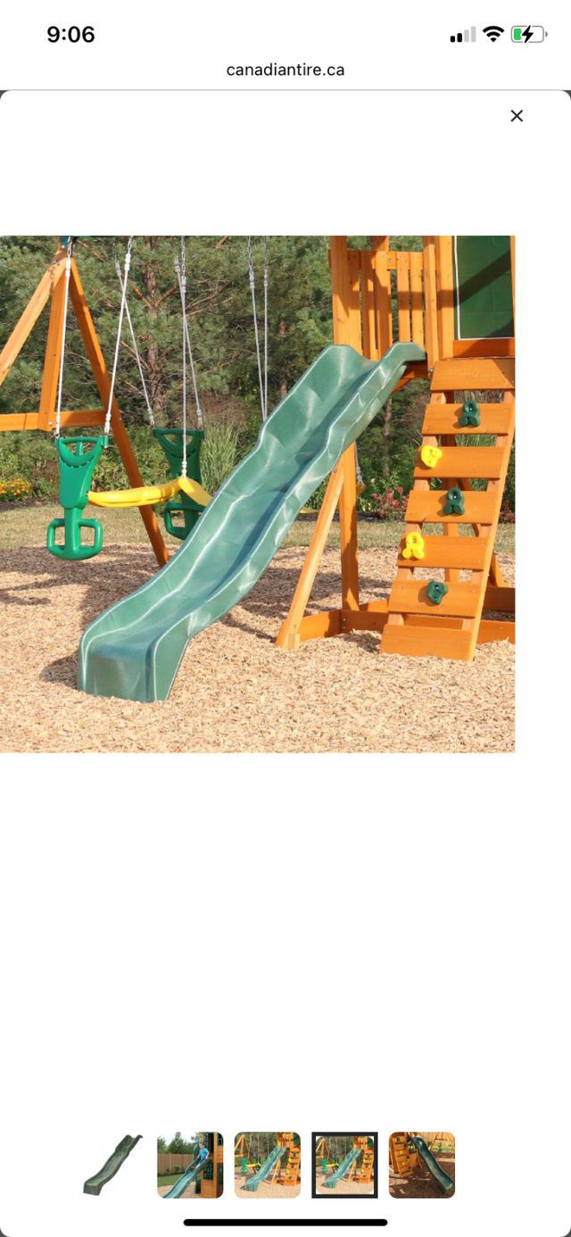 Kid Outdoor Plastic Wave Slide, Green for Playstructure - Photo 8