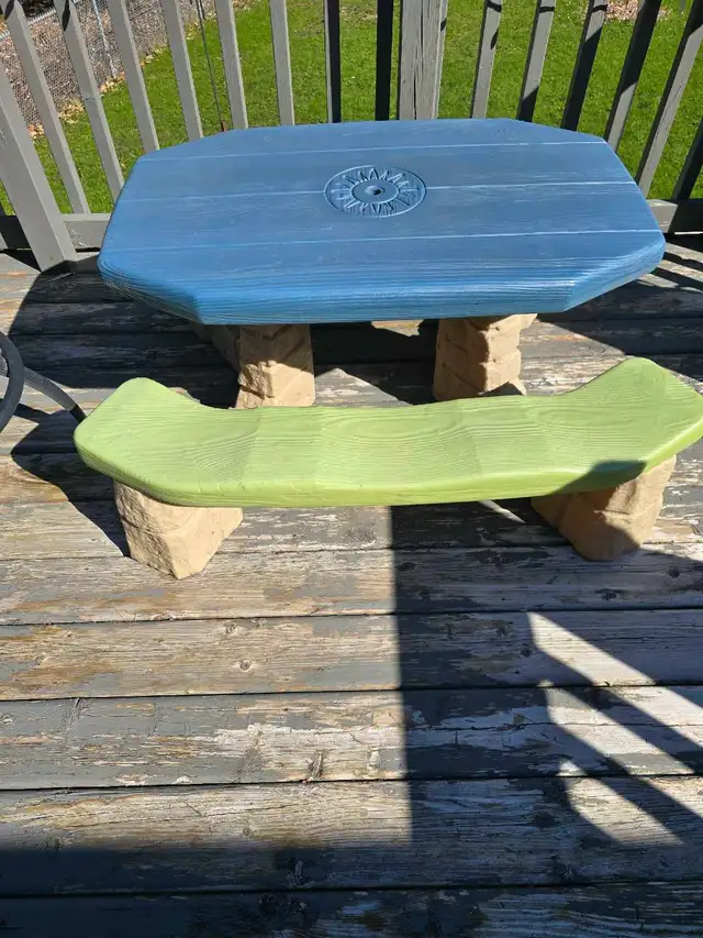little tikes picnic table with umbrella