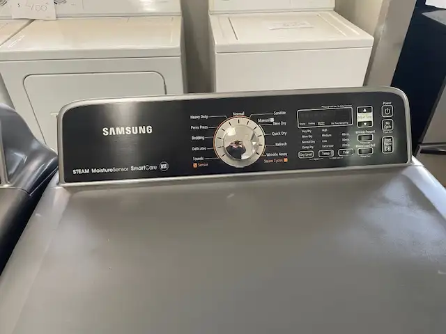 Laveuse sécheuse top load grises grande capacité Samsung - Photo 4