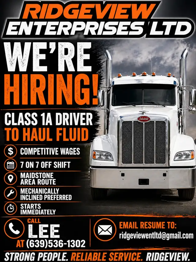 CLASS 1A DRIVER- FLUID HAULING