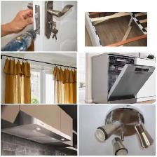 installation de rideaux,stores,luminaire,mirroir,etagere