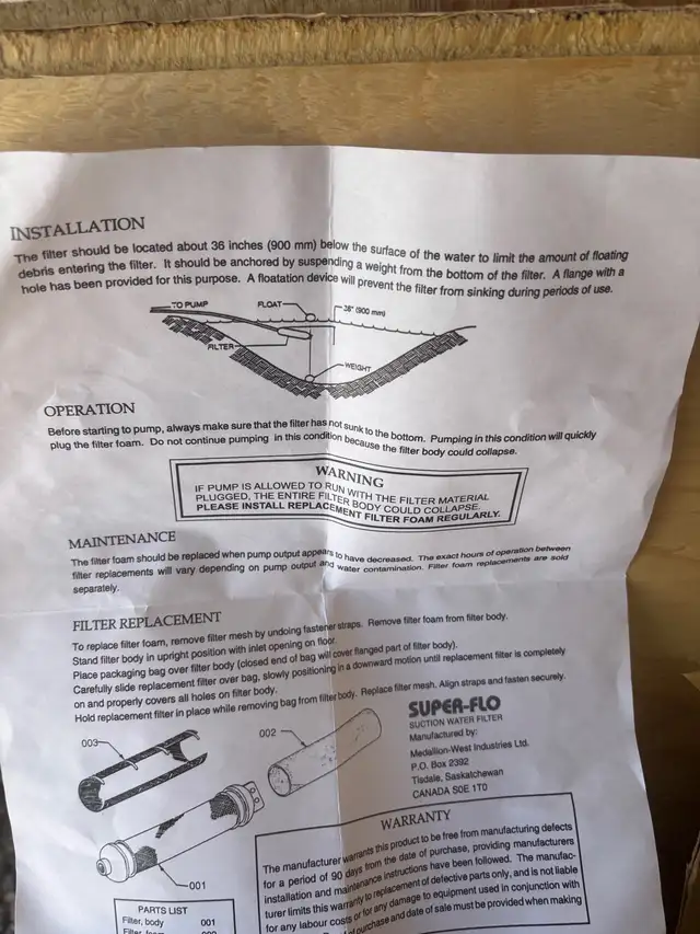 3 Super Flo suction water filters. - Photo 6