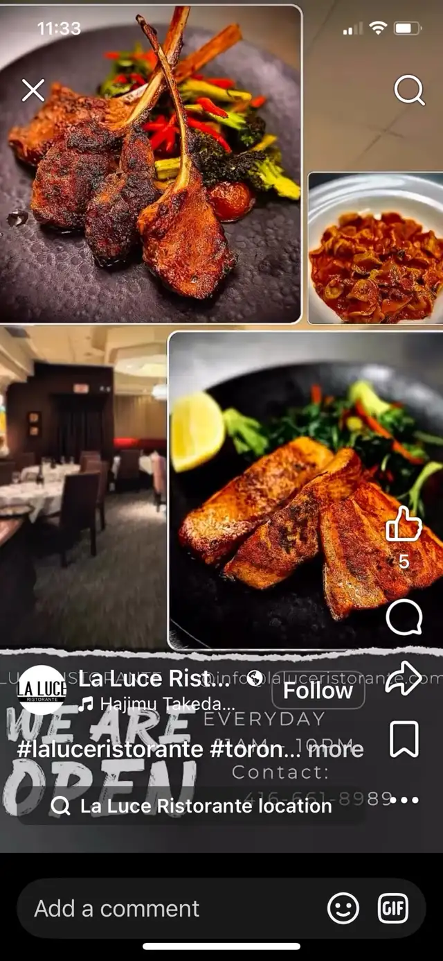 A fine dining eatery in Toronto looking for an experienced cook.