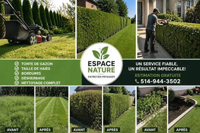 Service de Gazon et Taille de Haies Professionnel à Montréal