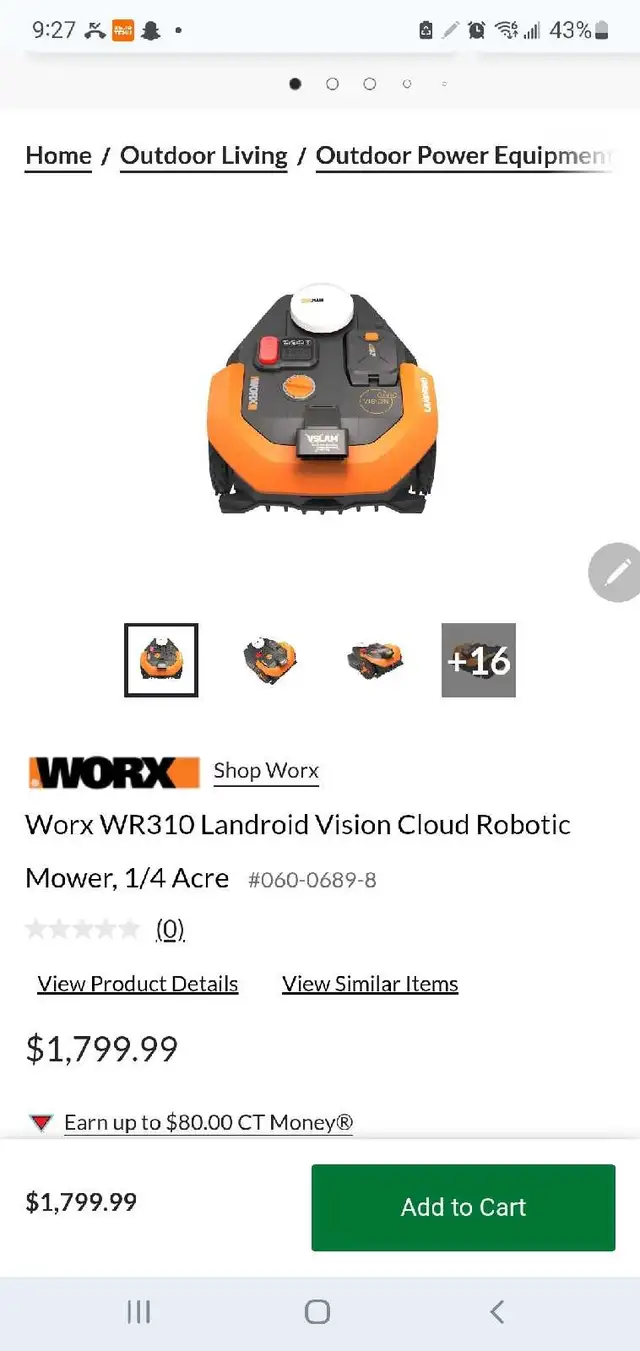 Worx WR310 Landroid Robotic Mower. BRAND NEW IN BOX