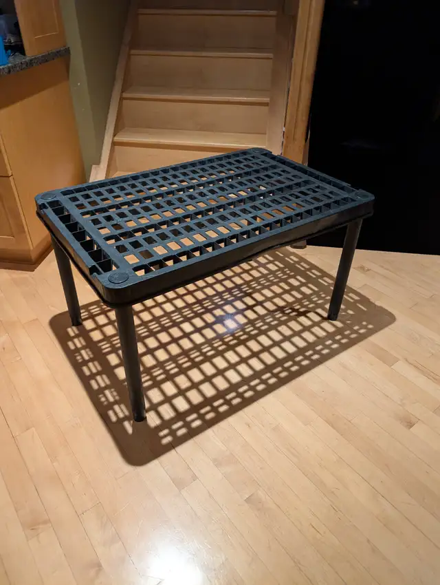 Sturdy Black Plastic Laundry Room Table