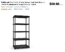 Étagère en plastic 5 tablette/ Plastic shelf unit 5 shelf