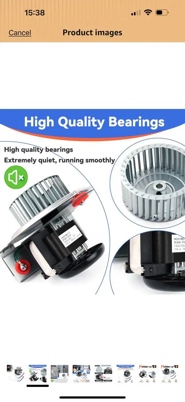 FURNACE DRAFT INDUCER MOTOR HC21ZE117 / 318984-753 - Photo 2