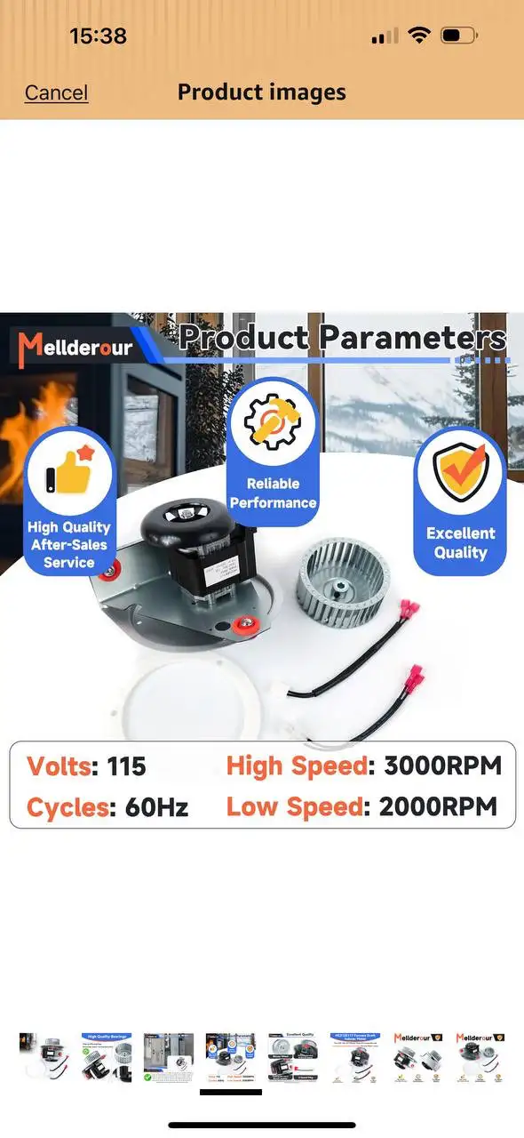 FURNACE DRAFT INDUCER MOTOR HC21ZE117 / 318984-753 - Photo 4