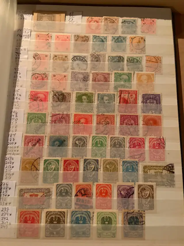 Austria, Belgium stamp collection
