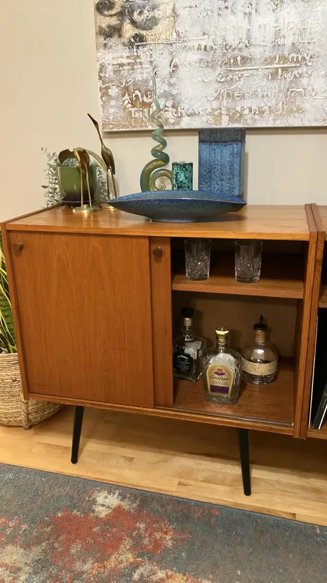 Mid century. TEAK TECK. Modulaire. Buffet, bahut disques vinyles - Photo 4