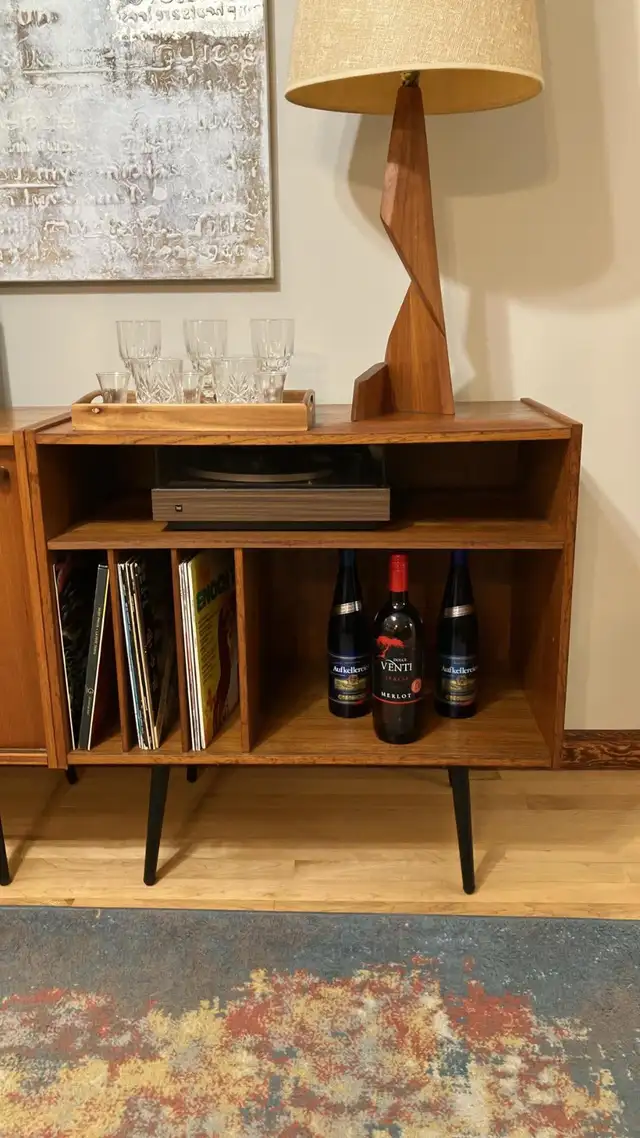 Mid century. TEAK TECK. Modulaire. Buffet, bahut disques vinyles - Photo 7