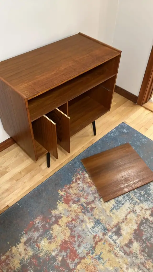 Mid century. TEAK TECK. Modulaire. Buffet, bahut disques vinyles - Photo 8