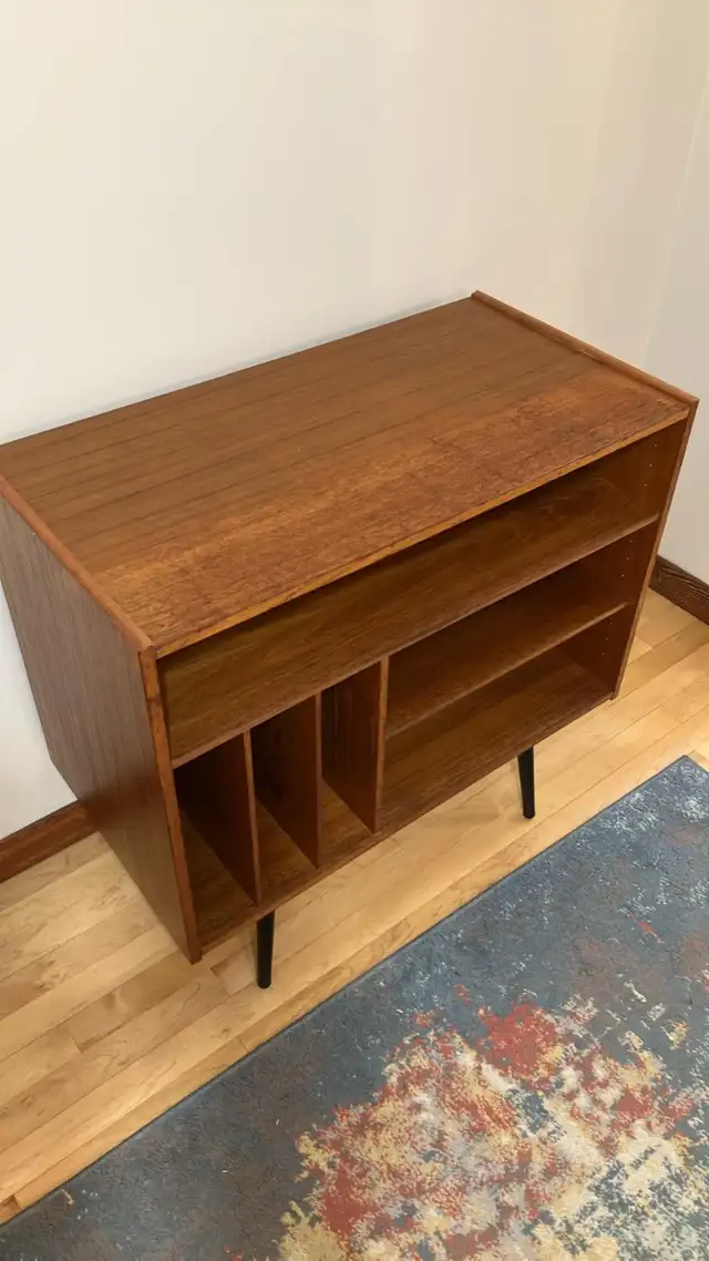 Mid century. TEAK TECK. Modulaire. Buffet, bahut disques vinyles - Photo 9