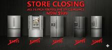 STORE CLOSING - ALL 36' Fridges are on Clearance