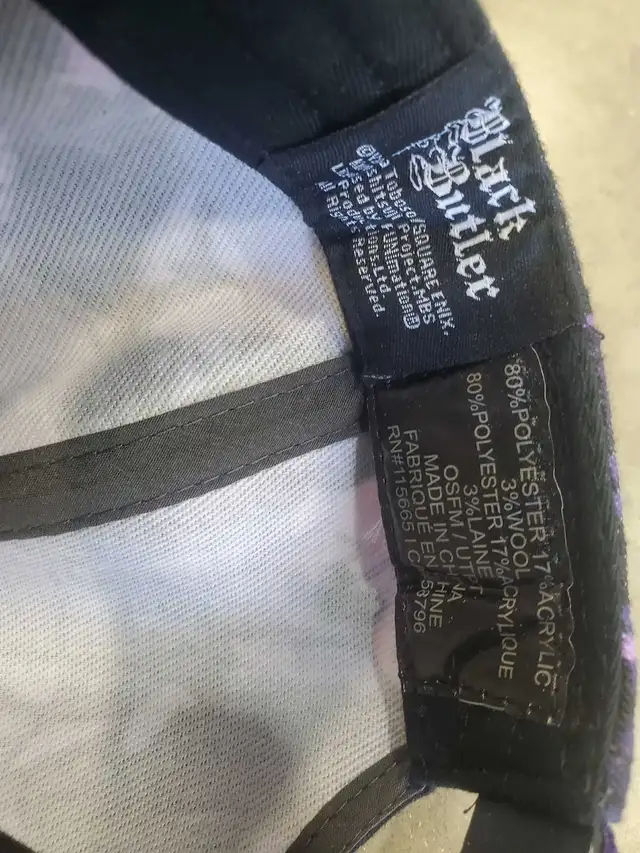 Black Butler Anime Snapback Hat Purple Black - Photo 3