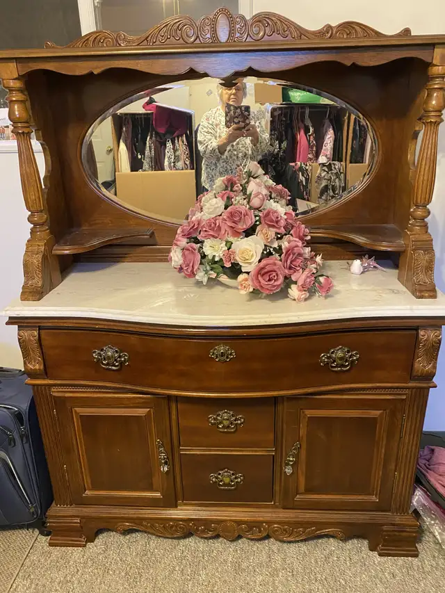 Victorian Buffet and Hutch