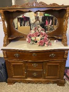 Victorian Buffet and Hutch