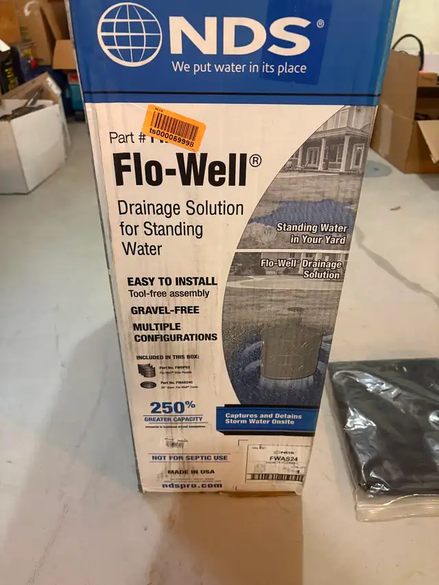 French Drain (flow-well) kit for improved drainage