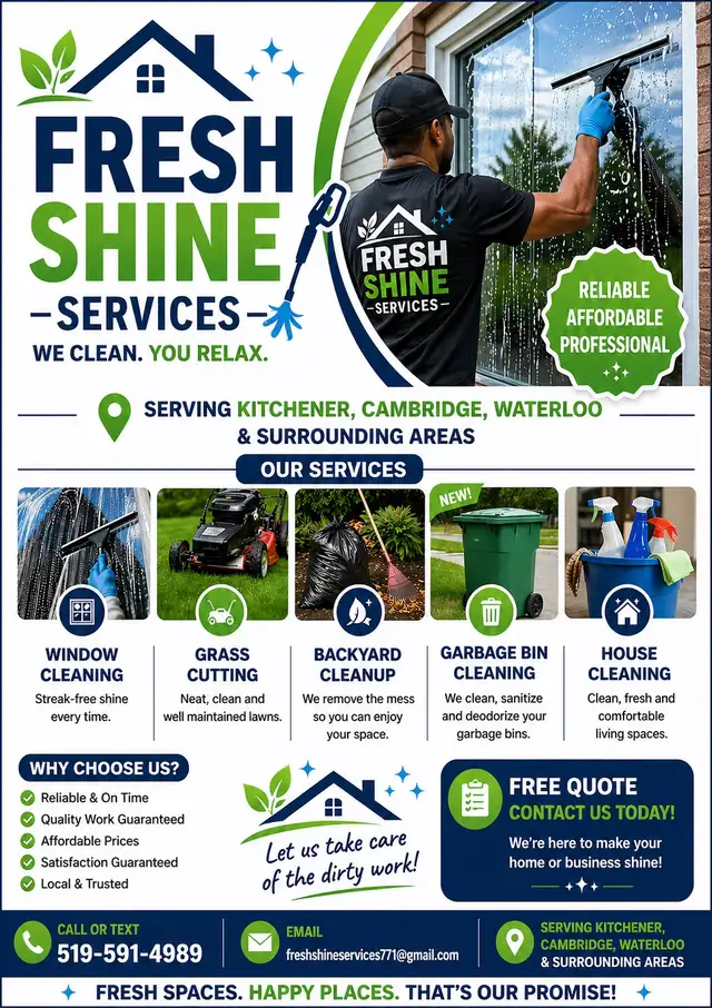 Window Cleaning & Yard Cleanup