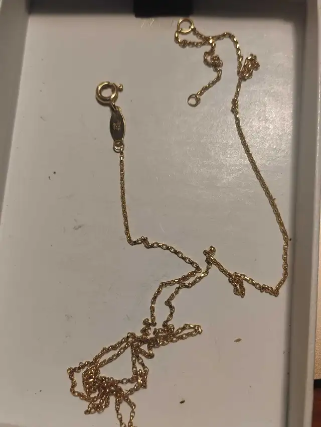 10k Italy solid 22 inc Yellow Gold.. chain or necklace - Photo 5