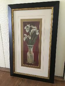 GRAND CADRE DÉCO 21'LARGx33'HAU  BEAU BOUQUET DE FLEURS: $20.00