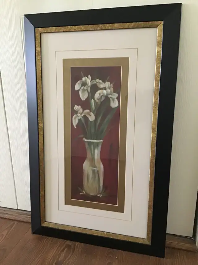 GRAND CADRE DÉCO 21'LARGx33'HAU  BEAU BOUQUET DE FLEURS: $20.00 - Photo 2