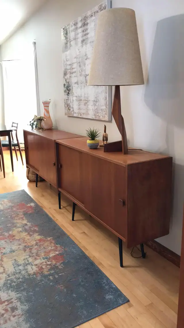 Mid century. TEAK TECK. Modulaire. Crédence, buffet, bar, vaisse
