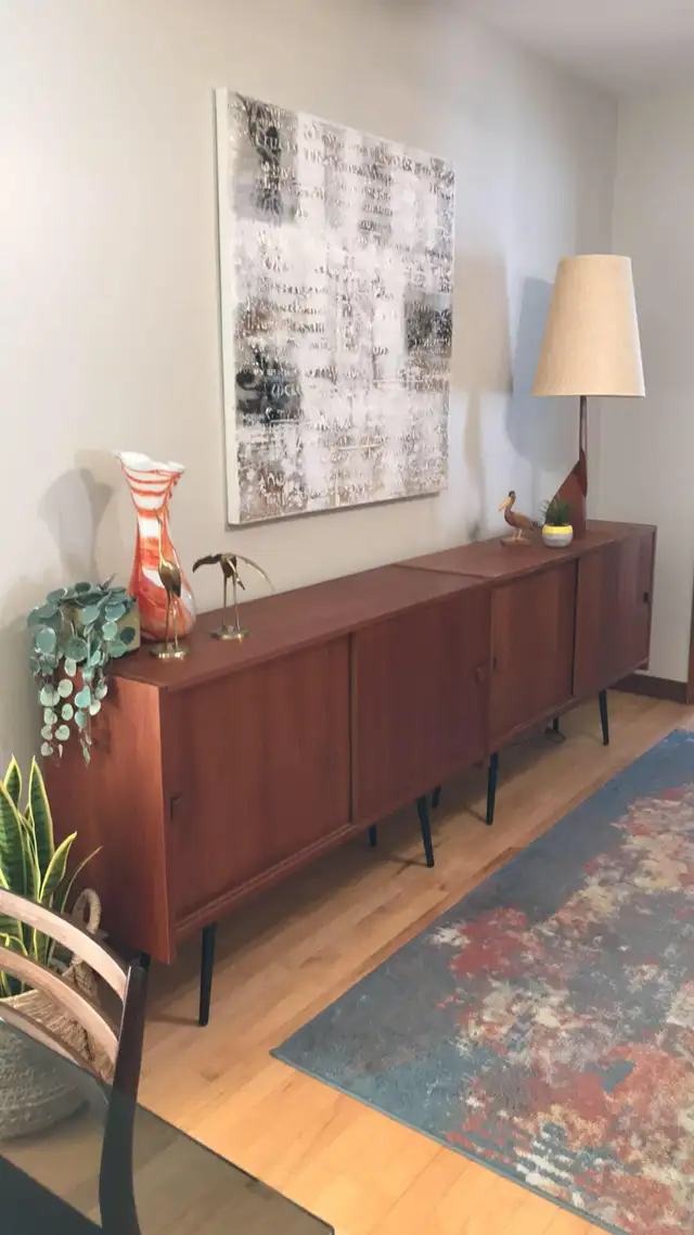 Mid century. TEAK TECK. Modulaire. Crédence, buffet, bar, vaisse - Photo 2