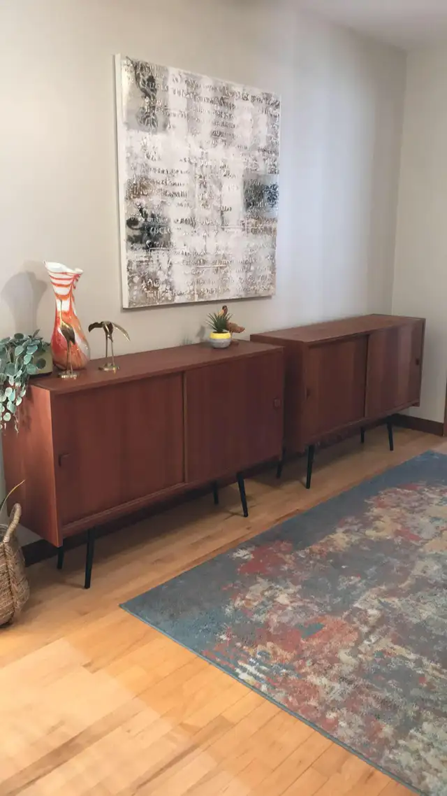 Mid century. TEAK TECK. Modulaire. Crédence, buffet, bar, vaisse - Photo 3