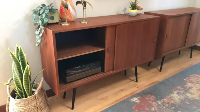 Mid century. TEAK TECK. Modulaire. Crédence, buffet, bar, vaisse - Photo 6