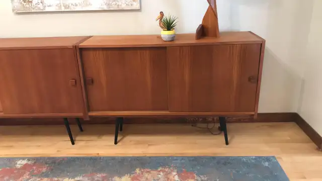 Mid century. TEAK TECK. Modulaire. Crédence, buffet, bar, vaisse - Photo 8
