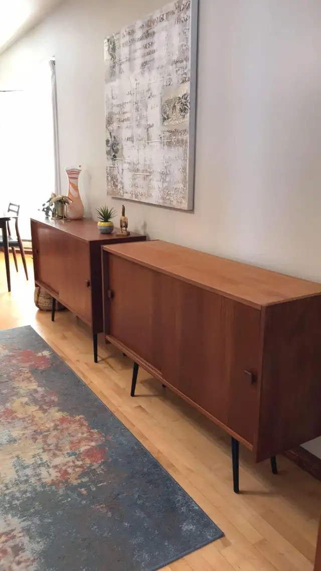 Mid century. TEAK TECK. Modulaire. Crédence, buffet, bar, vaisse - Photo 9