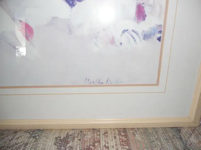 SIGNED FRAMED IMPRESSIONISM PRINT - Photo 2