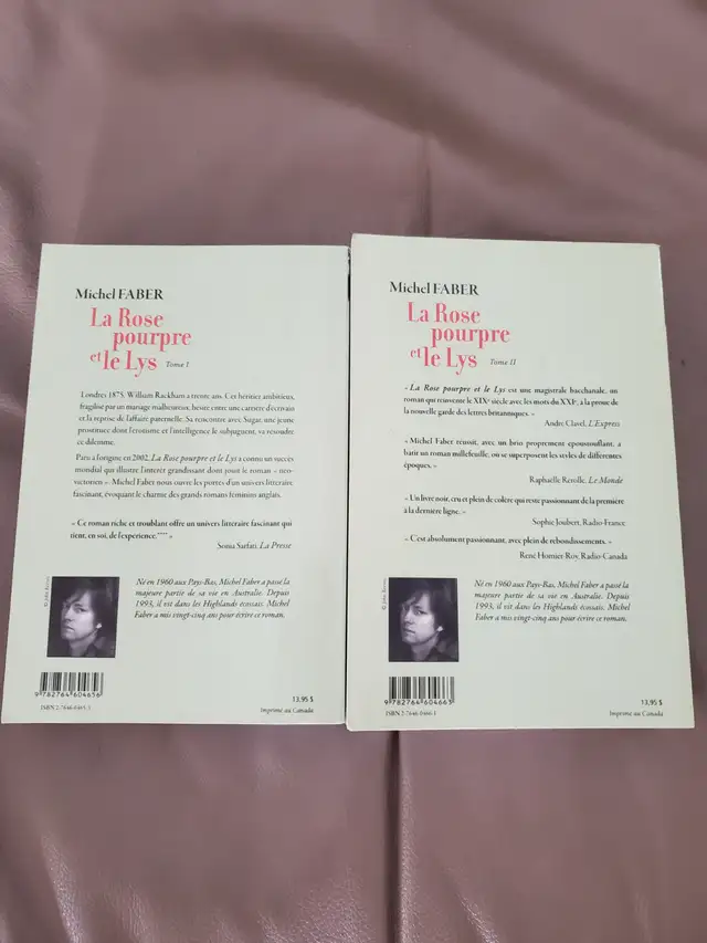2BONS ROMANS NEUFS DE MICHEL FABER LA ROSE POURPRE: $10.00 LES 2 - Photo 2