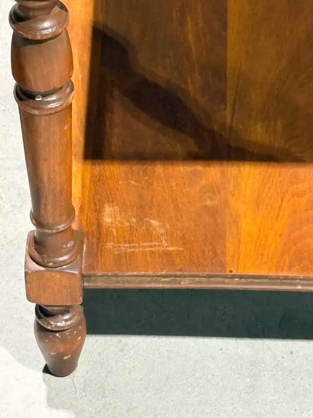 Vintage Solid Wood Three Tier Side Tables (w Turned Legs) - PAIR - Photo 8