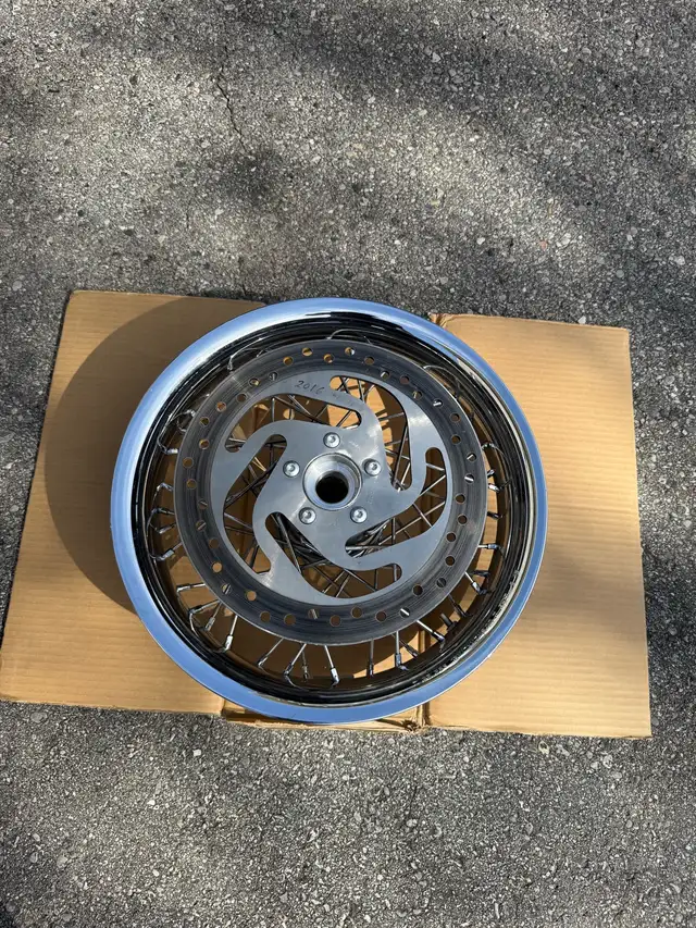 Harley Softail front rim (RIMLESS Style) w/Rotor - Photo 3