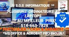 S.O.S INFORMATIQUE AU MEILLEUR PRIX GARANTIE