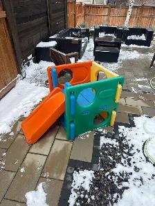 free kids slide and picnic table