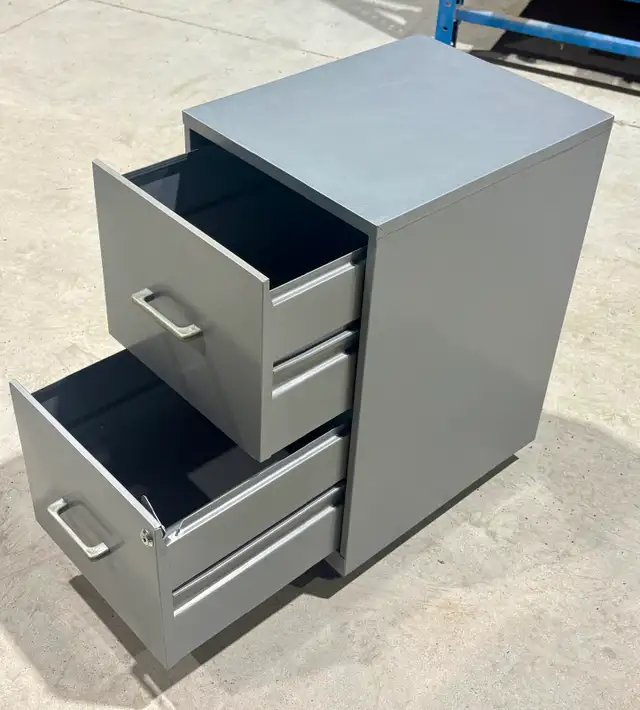 Metal Gray Coloured Drawer Vertical Letter-Sized File Cabinet - Photo 3