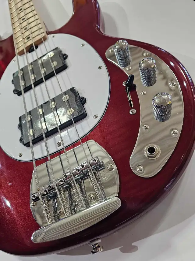 Sterling StingRay Sub Series 4 String Bass - Red - Photo 4