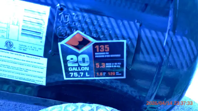 BLACK DIAMOND 20 GALLON V TWIN COMPRES0R - Photo 6