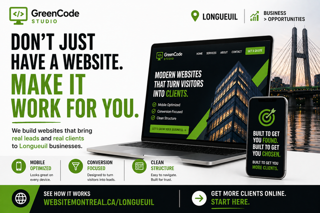 Win clients in Longueuil with a modern website