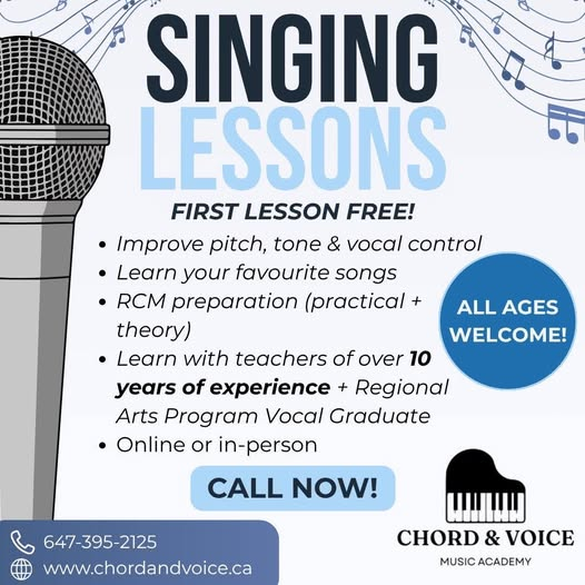 Singing Lessons in Brampton