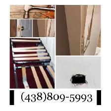 réparation de lit casser,cadrage de porte,boucher trous !