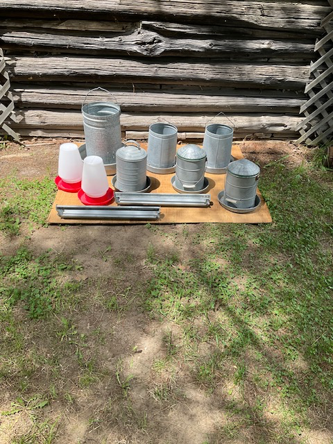Chicken feed and watering equipment